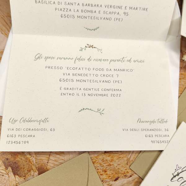 inviti carta seminabile